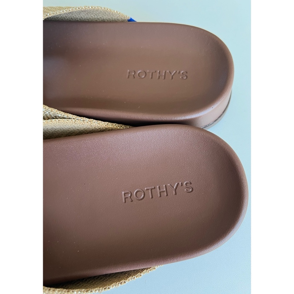 Rothy's The Weekend Golden Sun Slip On Slides 13 - Picture 8 of 15